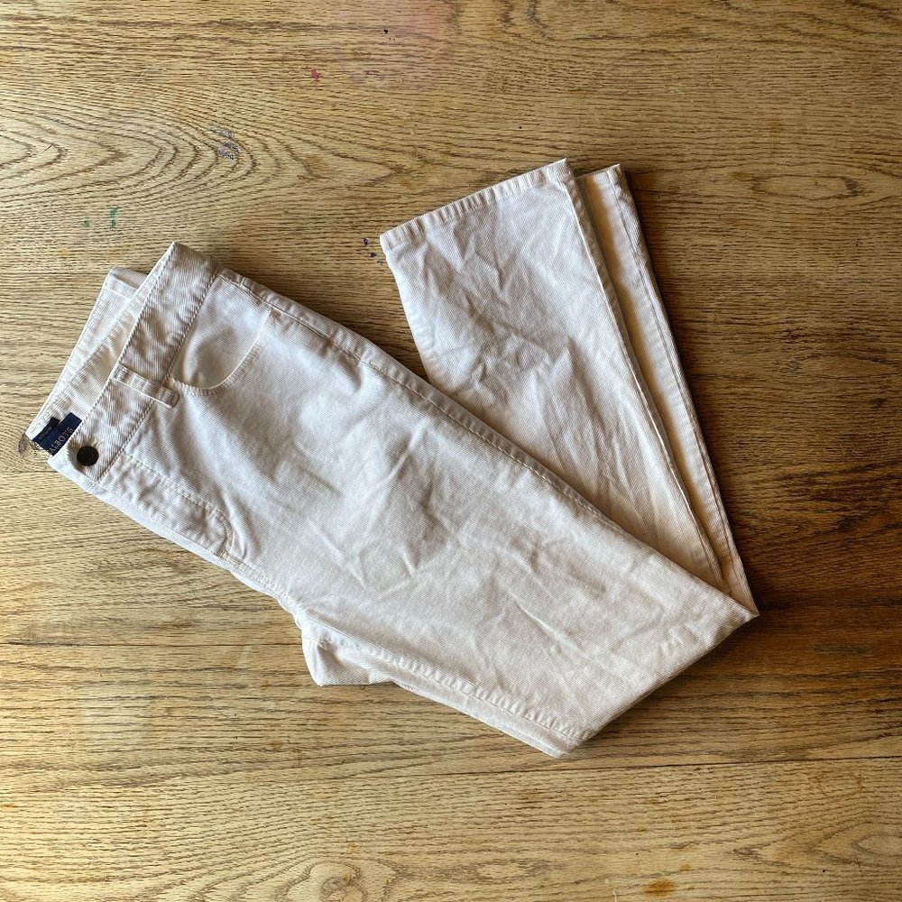 Talbots Winter White Cords Heritage Straight Leg